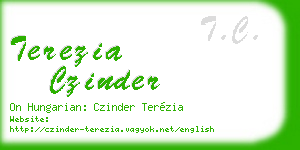 terezia czinder business card
